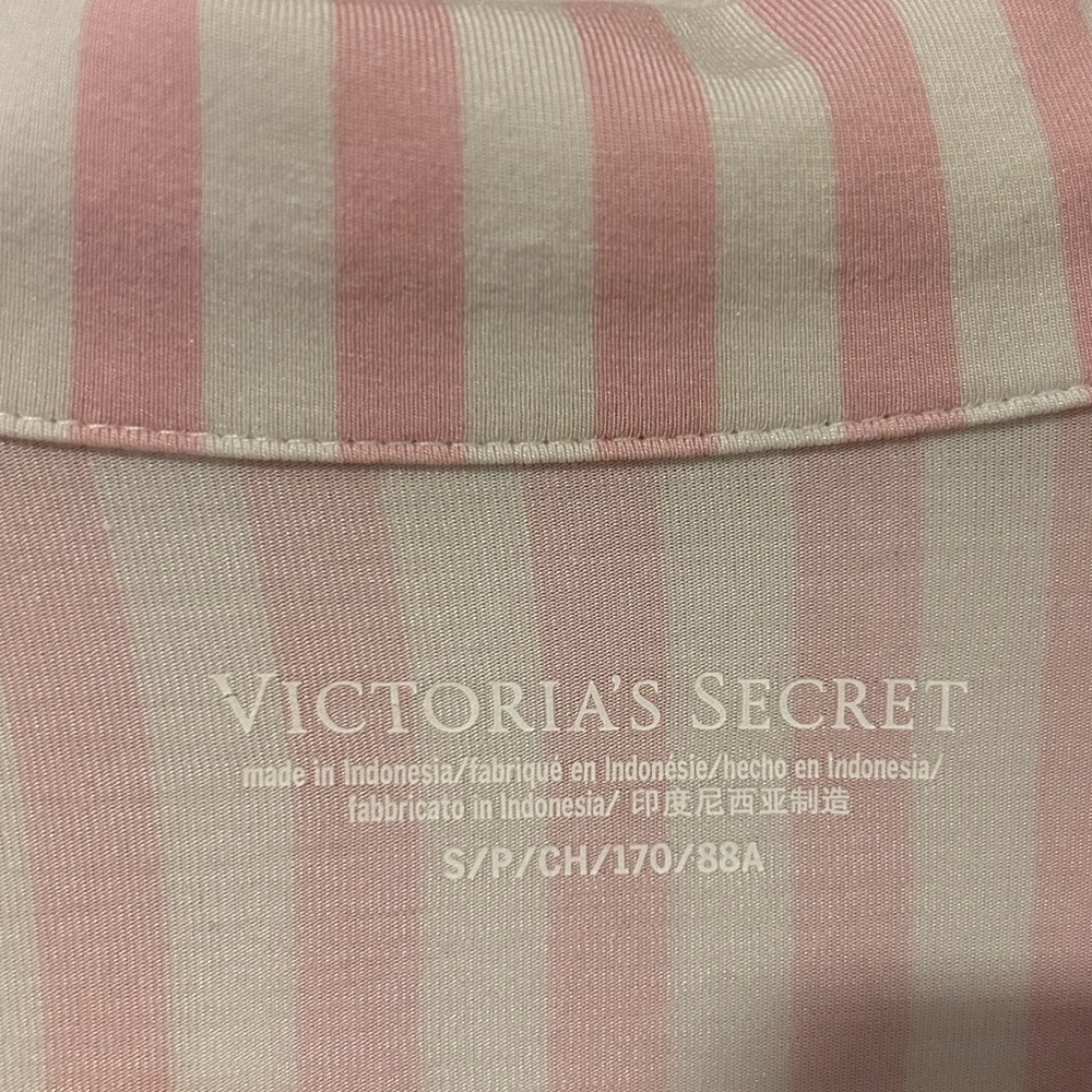 Victoria’s Secret Modal Soft Button-Front Sleepshirt Pretty Blossom Stripes S - Picture 10 of 13